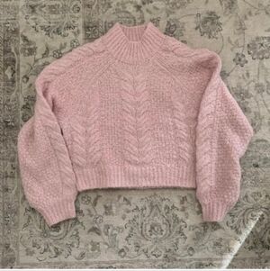 Aritiza Sunday Best Melly Blush Turtleneck Sweater Size M
